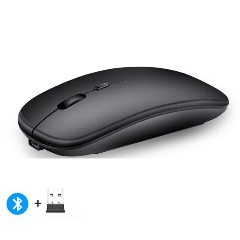 Rechargeable Wireless Mouse Bluetooth-compatible 2.4GHz Dual Modes Computer Mice with Nano Receiver for PC Laptop Macbook - Image 8