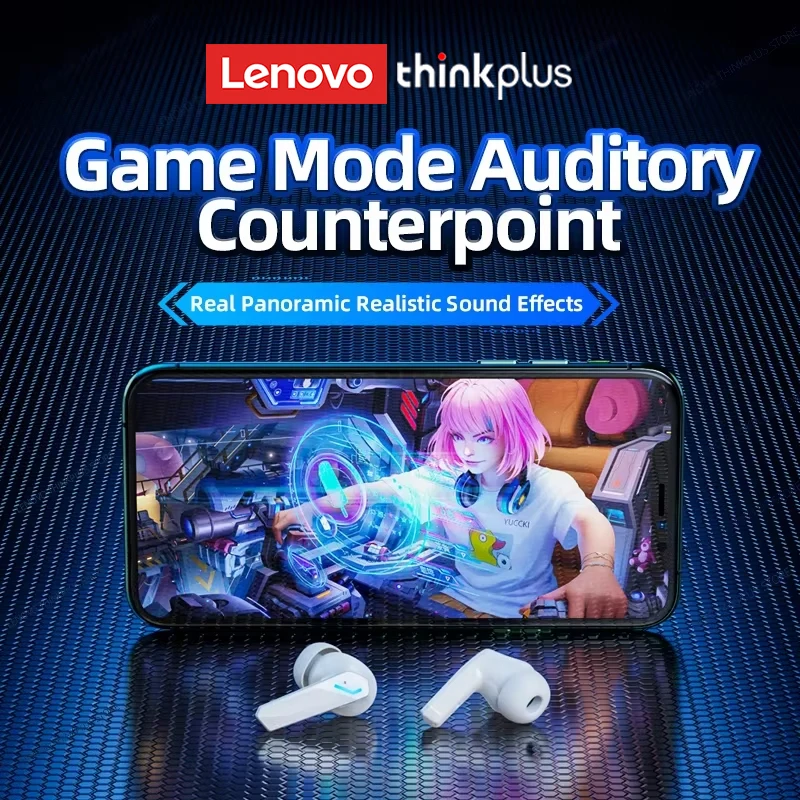Choice Lenovo GM2 Pro TWS Wireless Headphones Earphone Bluetooth-compatible 5.3 Waterproof Sport Headset with Mic Long Endurance - Image 2