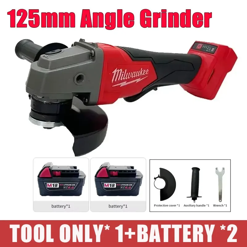 Milwaukee Brushless Cordless Electric Impact Hammer Drill Angle Grinder Electric Circular Saw With18v Battery Combo Kits Power - Image 10