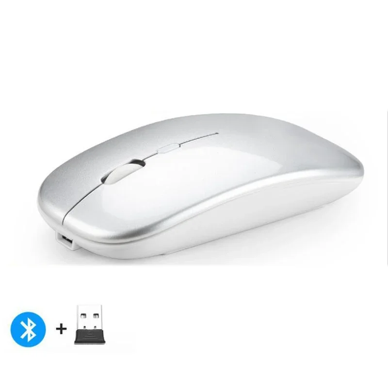 Rechargeable Wireless Mouse Bluetooth-compatible 2.4GHz Dual Modes Computer Mice with Nano Receiver for PC Laptop Macbook - Image 10