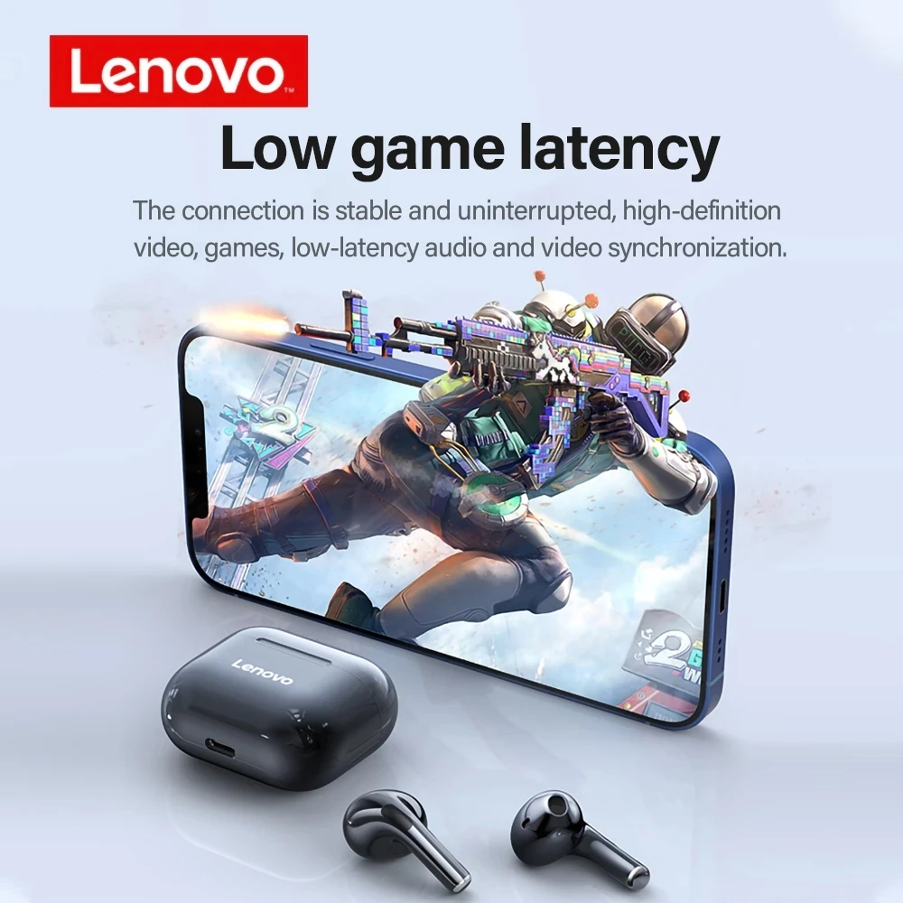 Original Lenovo LP40 wireless headphones TWS Bluetooth Earphones Touch Control Sport Headset Stereo Earbuds For Phone Android - Image 4
