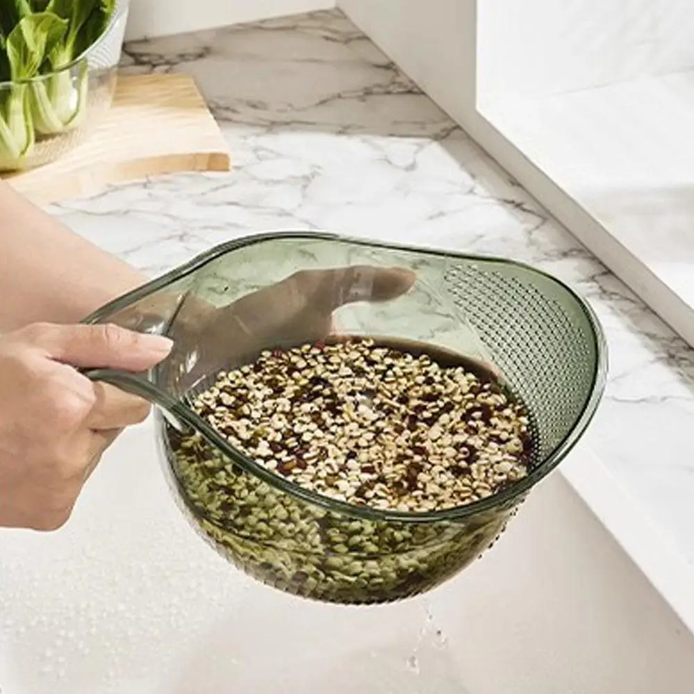 Rice Washing Bowl Plastic Colander Sieve Vegetable Drainer Basket Kitchen Tools Food Beans Sieve Fruit Drainer - Image 7