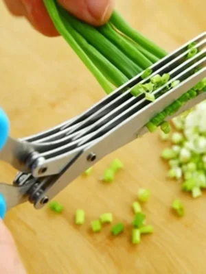 Multi-functional Stainless Steel 3/5 Layer Kitchen Scissors Pepper Shredded Chopped Scallion Cutter Laver Cut Cooking Tool