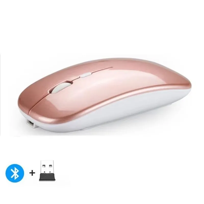 Rechargeable Wireless Mouse Bluetooth-compatible 2.4GHz Dual Modes Computer Mice with Nano Receiver for PC Laptop Macbook - Image 19