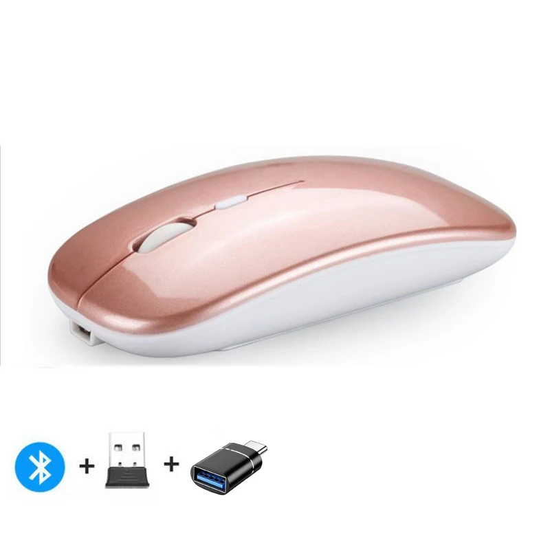 Rechargeable Wireless Mouse Bluetooth-compatible 2.4GHz Dual Modes Computer Mice with Nano Receiver for PC Laptop Macbook - Image 11