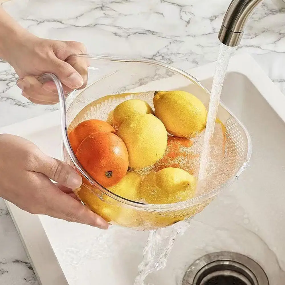 Rice Washing Bowl Plastic Colander Sieve Vegetable Drainer Basket Kitchen Tools Food Beans Sieve Fruit Drainer - Image 4