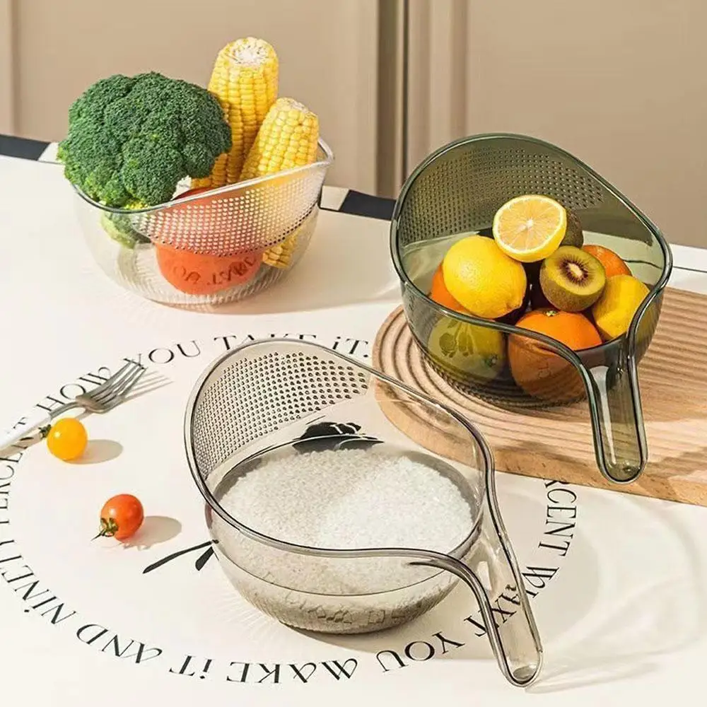 Rice Washing Bowl Plastic Colander Sieve Vegetable Drainer Basket Kitchen Tools Food Beans Sieve Fruit Drainer - Image 3