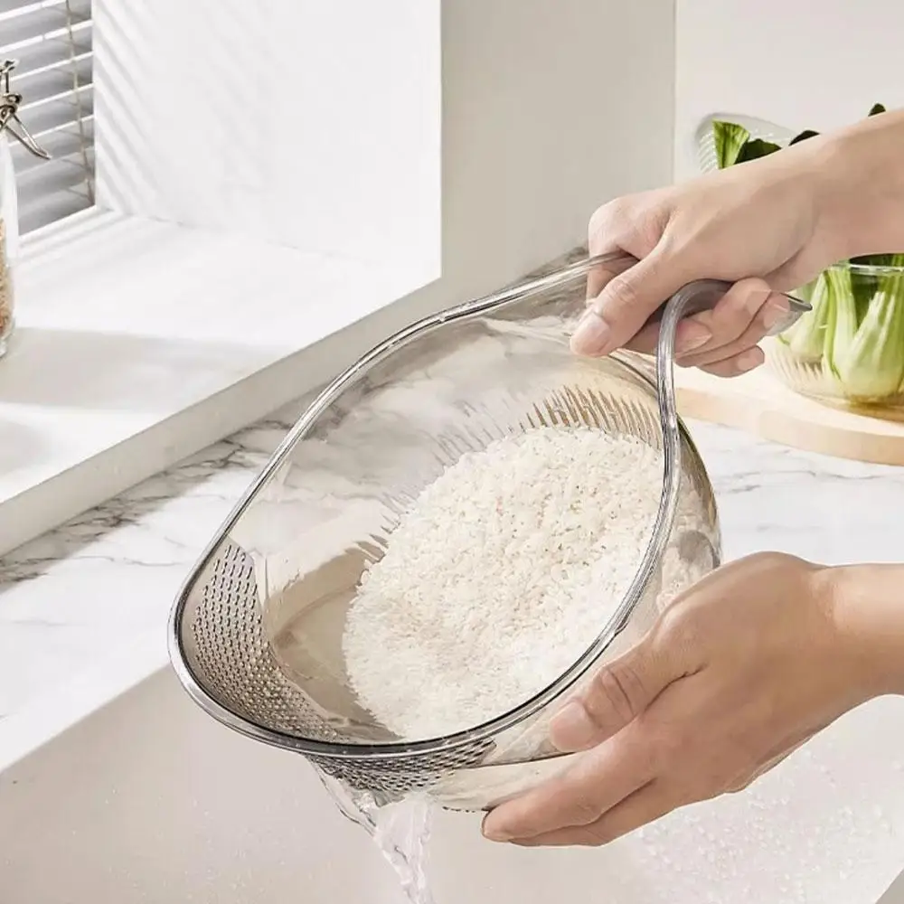 Rice Washing Bowl Plastic Colander Sieve Vegetable Drainer Basket Kitchen Tools Food Beans Sieve Fruit Drainer - Image 5