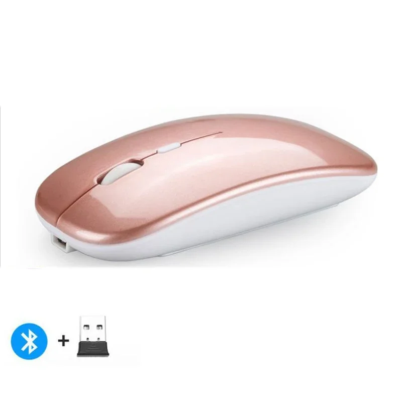 Rechargeable Wireless Mouse Bluetooth-compatible 2.4GHz Dual Modes Computer Mice with Nano Receiver for PC Laptop Macbook - Image 12