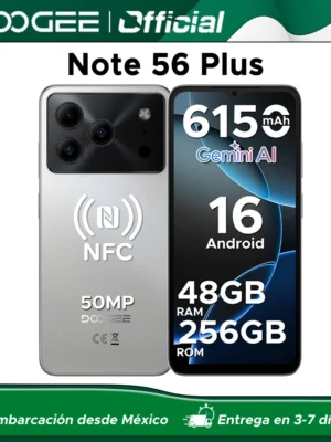 DOOGEE Note56 Plus Smartphone 6.56" Screen 6150mAh Battery 48GB RAM(6GB+ 42GB) 256GB ROM 50MP Camera Android 16 Mobile Phone