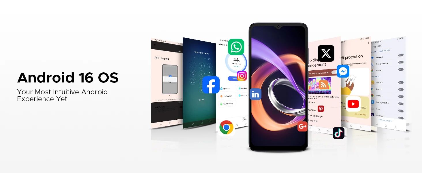 DOOGEE Note56 Plus Smartphone 6.56" Screen 6150mAh Battery 48GB RAM(6GB+ 42GB) 256GB ROM 50MP Camera Android 16 Mobile Phone - Image 17