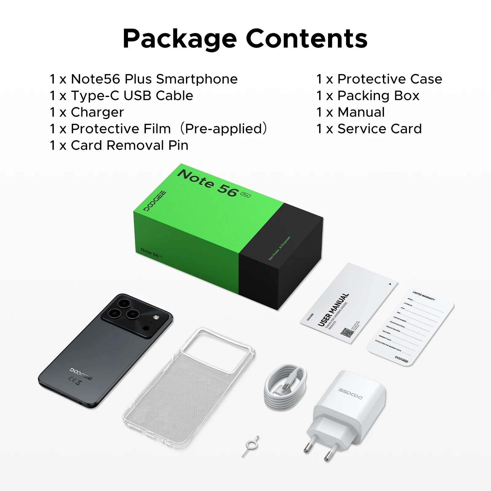 DOOGEE Note56 Plus Smartphone 6.56" Screen 6150mAh Battery 48GB RAM(6GB+ 42GB) 256GB ROM 50MP Camera Android 16 Mobile Phone - Image 6
