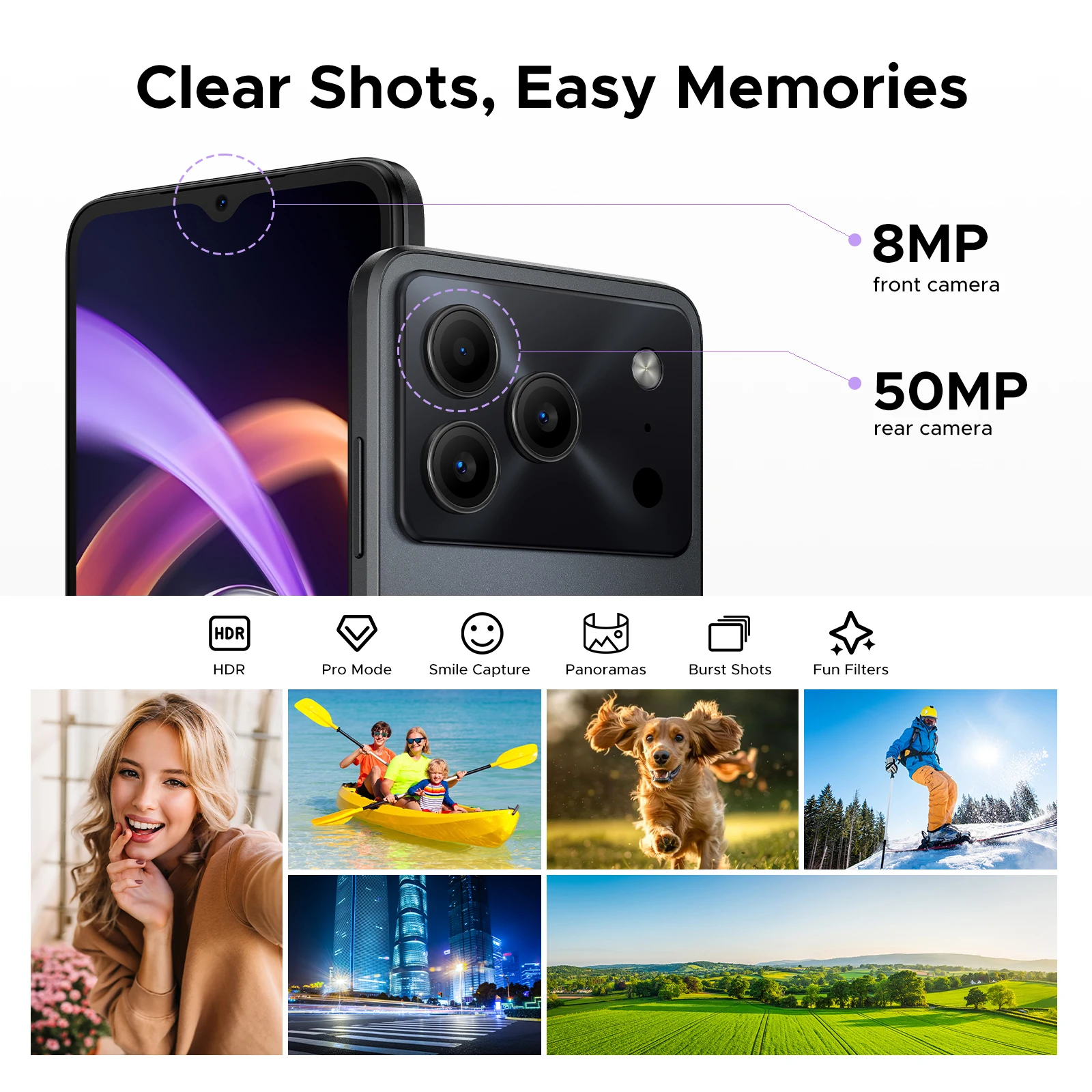 DOOGEE Note56 Plus Smartphone 6.56" Screen 6150mAh Battery 48GB RAM(6GB+ 42GB) 256GB ROM 50MP Camera Android 16 Mobile Phone - Image 5