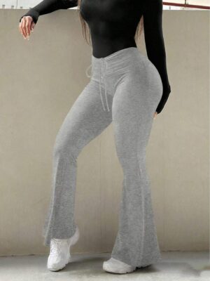 Pantalones acampanados ajustados para mujer, casuales y cómodos, adecuados para el uso diario en casa, adecuados para la temporada de graduación y el Día de la Independencia.