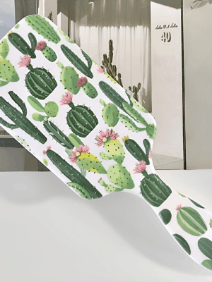 Peine de Cojín de Aire con Diseño de Cactus Verde, Peine Masajeador para el Cuero Cabelludo, Antiestático, Cepillo de Pelo con Agarre Cómodo, Mango Duradero de ABS, Cerdas de Nylon, Adecuado para Todo Tipo de Cabello, Regalo Ideal
