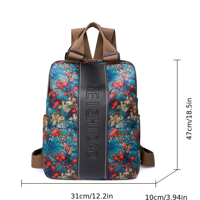 Mochila de mano retro de gran capacidad, versátil y de estilo étnico moderno para mujer y hombre, fácil de usar y a la moda