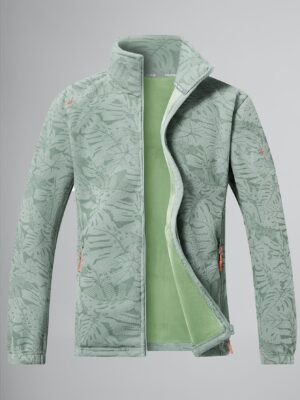 Chaqueta Forrada de Vellón con Camuflaje para Mujer - Gruesa, Cálida con Capucha y Cremallera para Otoño e Invierno, Poliéster, Mangas Largas, Ropa Deportiva Casual para Exteriores, Chaqueta de Otoño | Estilo con Cremallera | Chaqueta de Poliéster, Chaqueta de Camuflaje