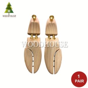 1 par de formadores de zapatos para hombre y mujer, ajustables de madera de pino