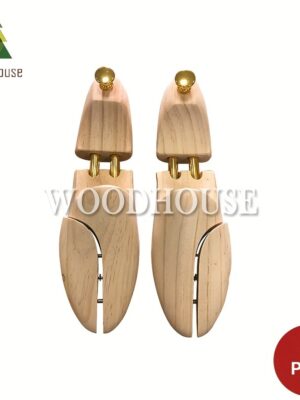 1 par de formadores de zapatos para hombre y mujer, ajustables de madera de pino