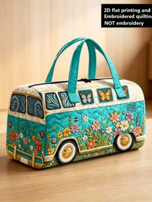 Quilting y impresión plana 2D, no bordado. Bolso de viaje de gran capacidad para mujer, bolso de almacenamiento de equipaje de viaje para exteriores acolchado de mano, bolso de yoga para fitness, bolso tote de hombro