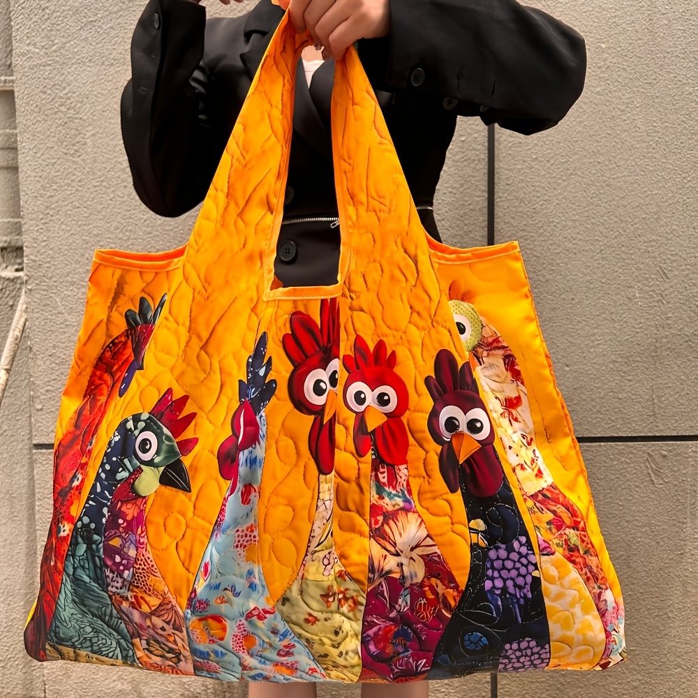 Bolsa de compras portátil de gran capacidad, ligera y plegable, bolsa de supermercado, bolso de mano y de hombro