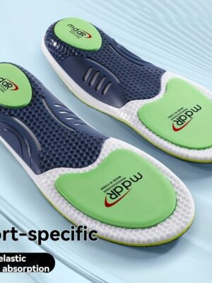 Plantillas deportivas de soporte de arco con tablero de carbono, hechas de tela de silicona antideslizante tipo panal, con capa de amortiguación de PU y diseño de soporte reforzado de TPU para alta elasticidad y absorción de impactos, adecuadas para todos los escenarios, incluyendo senderismo y running.