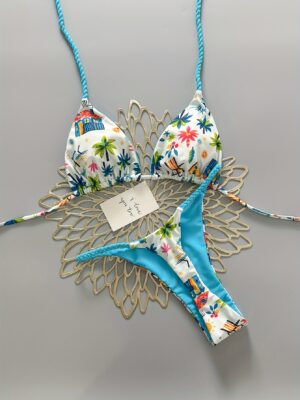 Bikini Cami Halter Dividido para Mujer, Ilumina la Piel, Fácil y Lindo