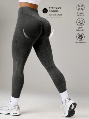 Pantalones de Yoga Casuales de Cintura Cruzada y Alta Elasticidad, Pantalones Deportivos para Interior y Exterior